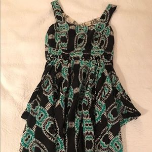 Silk blue and black leifsdottir summer dress